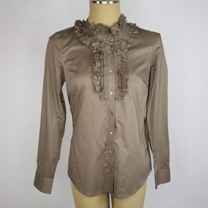 NWT J. Crew Ruffle Button Down Shirt - M0102